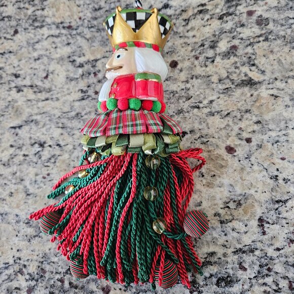 MACKENZIE CHILDS CHRISTMAS COURTLY CHECK TARTAN NUTCRACKER DECORATIVE TASSEL - Picture 7 of 9